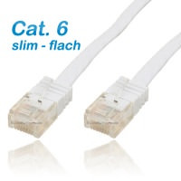 Netzwerkkabel Slim Cat.6 7.00m weiss