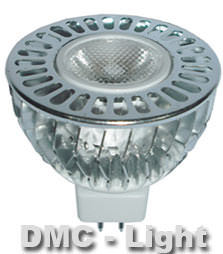 LED Silver Sun Spot, 5W blanc chaud 12V