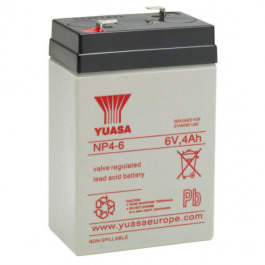Batterie au plomb Yuasa NP4-6 (Faston 187 - 4,8mm)