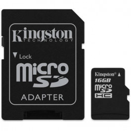 Kingston microSDHC Flash Card 16 GB
