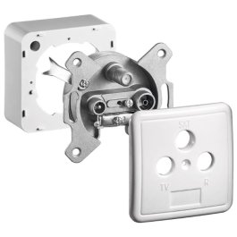 Antennensteckdose SAT+Kabel 3Loch AP3