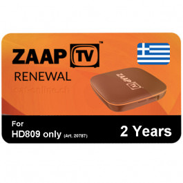 IPTV ZaapTV Greek Renewal 2Years HD809