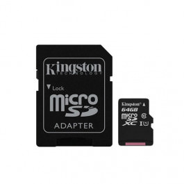 Kingston microSDHC Flash Card 64 GB