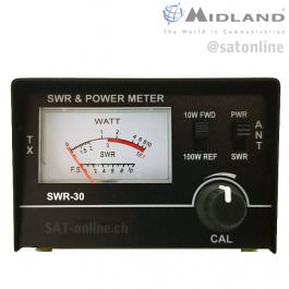 Midland SWR-30 TOS-Watt Meter 3.5-50 MHz