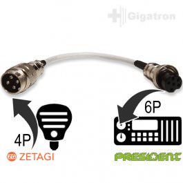 GT Mikrofonadapt. Zetagi 4P - Presid. 6P