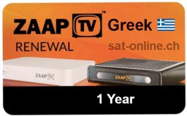 IPTV ZaapTV Greek Renewal 1 Years