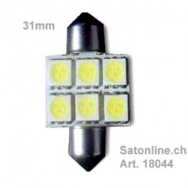 LED Festoon 12V 31mm 96Lumen!