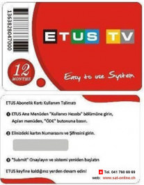 ETUS Türkiye IPTV Verlängerung 1 Jahr