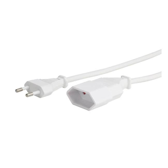 Câble de rallonge de courant 2m Blanc 2-pin - Satonline