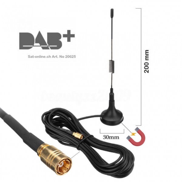 DAB+ Magnet Stab Antenne Pro - DAB Plus Radio Antennen Shop - Satonline