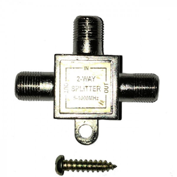 Zoerbufan Splitter SAT/BK 2 Sorties - Pour TV, Radio, HDTV/UHD 4K - Compatible DVB-S/S2, DVB-T/T2, DVB-C/C2 - 57x45x15 Mm