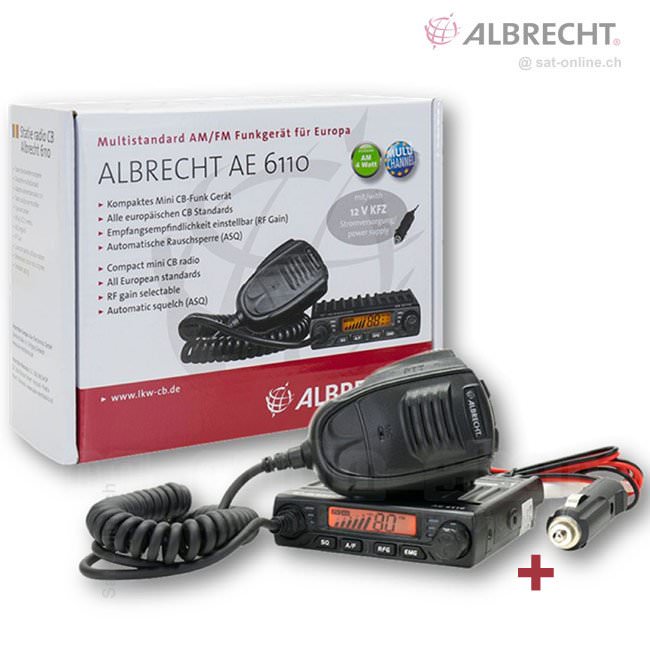 Albrecht AE-6110 CB Funkgerät VOX + Zigarettenanzündadapter - Satonline