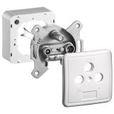 Antennensteckdose SAT+Kabel 3Loch AP3