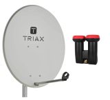 Antenna Sat TRIAX 80cm grigio chiaro per un partecipante