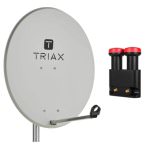 Antenna Sat TRIAX set 80cm per due partecipanti