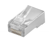 Set de 10 connecteurs à sertir réseau RJ45 pour câble plat