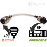 Adaptateur microphone Zetagi vers President