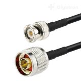 RG-213 câble coaxial de 10 mètres avec 1x N 1x BNC