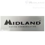 Midland adesivo trasparente con logo nero