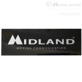 Midland adesivo nero con logo bianco