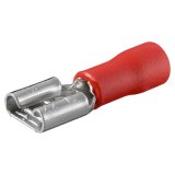 Flachsteckhülse rot 6.4mm 10 A