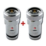 Fiches N M&P pour câble coaxial 10 mm lot de 2