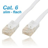 Netzwerkkabel Slim Cat.6 5m weiss