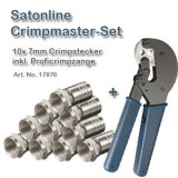 Sat Crimpmaster-Set Zange mit 10Stecker