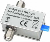 Atténuateur sat 0-20 dB avec connexion F