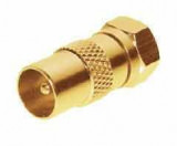 Sat F-Stecker auf IEC Stecker gold